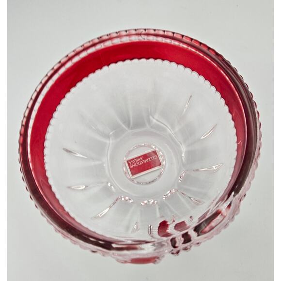Mikasa Crystal CBM Ruby Ribbon 4.75 in Candy Dish 5114218 - Picture 3 of 8